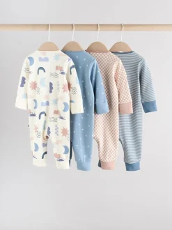 Next Bleu - Lot de 4 dors-bien zippés sans pieds pour bébé (0mois3ans)