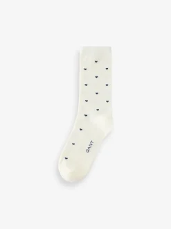 Gant Bleu - Lot de 2 paires de chaussettes à carreaux et cœurs Hot