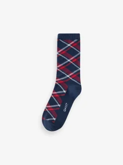 Gant Bleu - Lot de 2 paires de chaussettes à carreaux et cœurs Hot