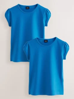 Next - Lot de 2 t-shirts à manches bouffantes (3-16ans) Bleu Online