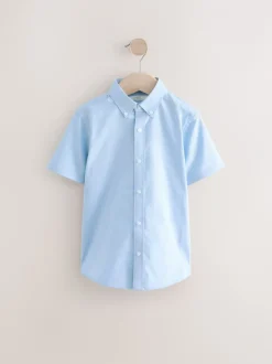 Next Bleu - Manches courtes Coton riche Oxford Chemise (3-16ans) Best