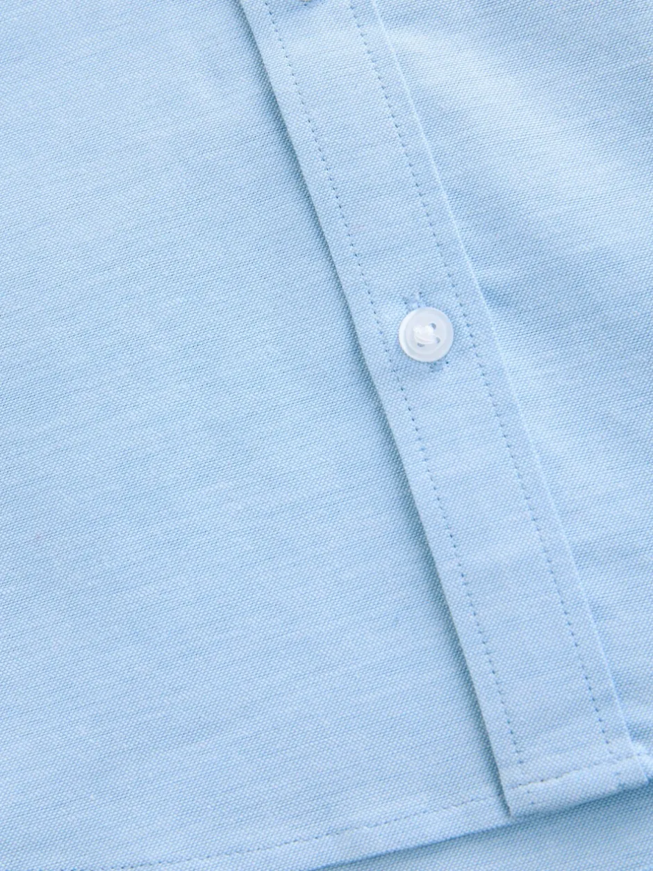 Next Bleu - Manches courtes Coton riche Oxford Chemise (3-16ans) Best