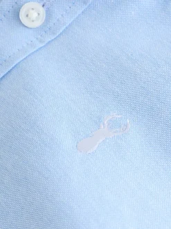 Next - Manches courtes Coton riche Oxford Chemise (3-16ans) Bleu Online