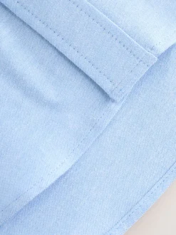 Next - Manches courtes Coton riche Oxford Chemise (3-16ans) Bleu Online