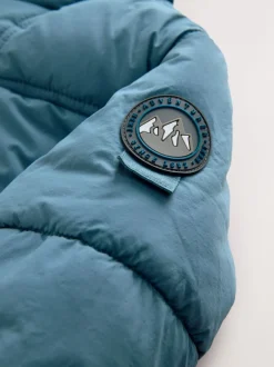 Next Bleu - Manteau rembourré doublé Borg Résistant à la douche (3mois-7ans) Discount