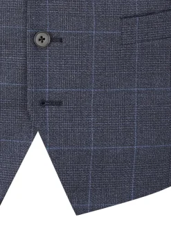 Skopes Bleu - Modèle droit - Veste de costume Double boutonnage Scoop Anello Outlet