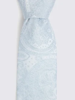 MOSS - Mariage Motif paisley Cravate Bleu Sale