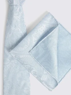 MOSS - Mariage Motif paisley Cravate Bleu Sale