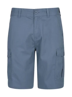Mountain Warehouse - Mens Lakeside 100% Cotton Cargo Shorts Bleu Sale