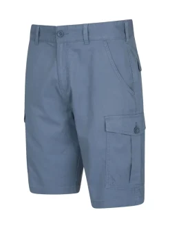 Mountain Warehouse - Mens Lakeside 100% Cotton Cargo Shorts Bleu Sale