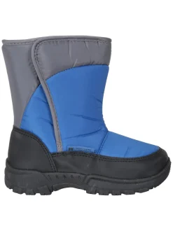 Mountain Warehouse Bleu - Bottes de neige adaptatives Caribou Kids Single Rayure Sherpa Lined Online