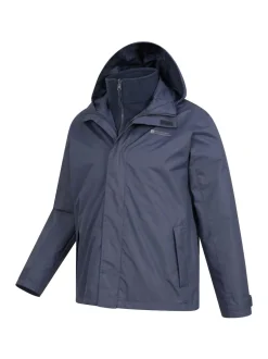 Mountain Warehouse - Mens Fell 3-In-1 Veste résistante à l'eau Bleu Outlet
