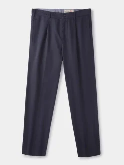 Aubin Bleu - Pantalon Stickney décontracté 100% coton