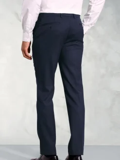 Brook Taverner - Pantalon en flanelle Bleu Outlet