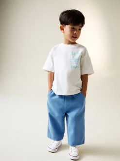 Next - Pantalon large à enfiler (3mois-7ans) Bleu Discount