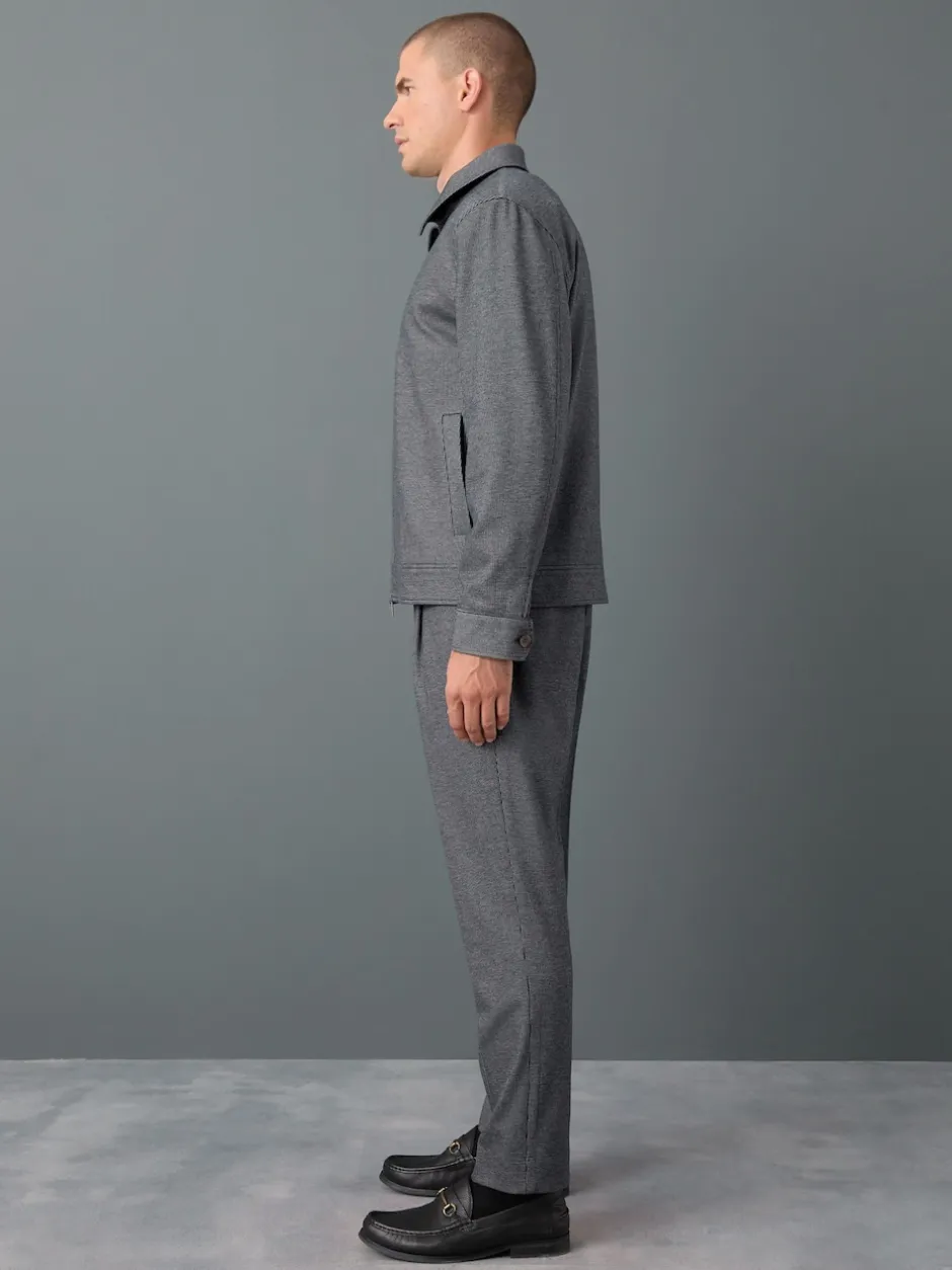 Next Bleu - Pantalons Coupe ajustée texturés à dos élastique extensible Clearance