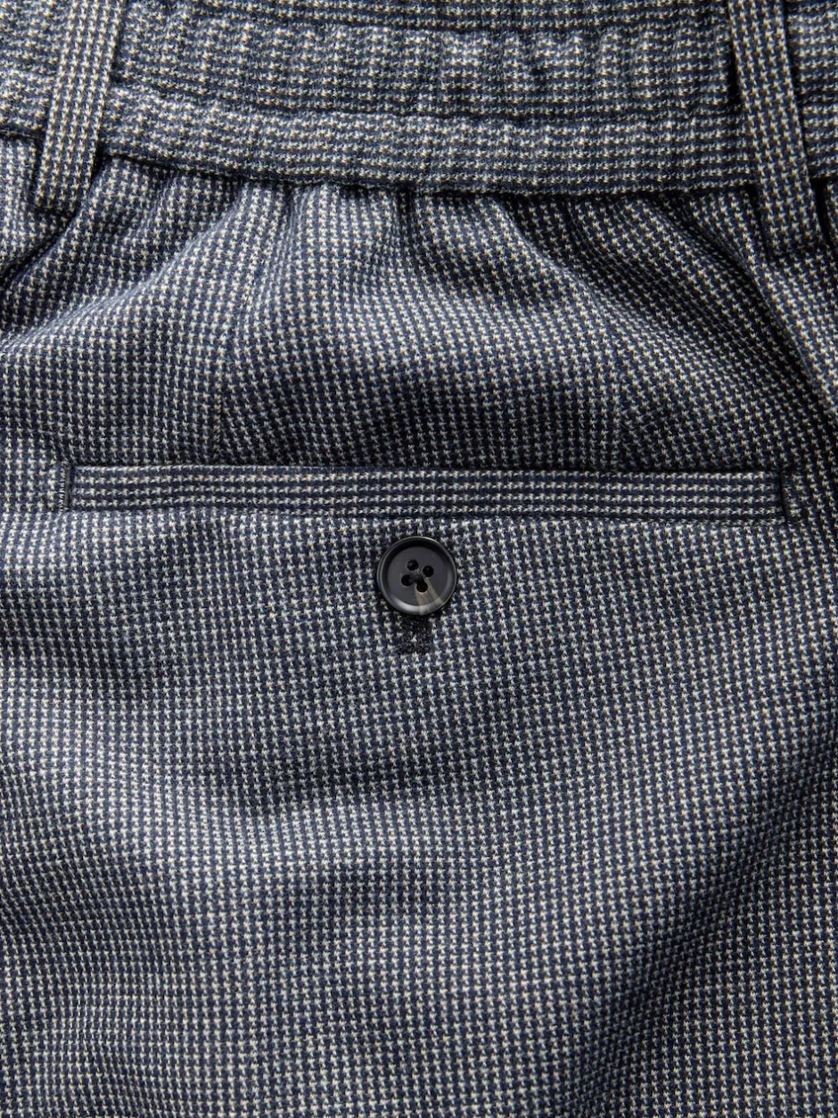 Next Bleu - Pantalons Coupe ajustée texturés à dos élastique extensible Clearance