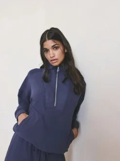 Next Bleu - Polaire à col zippé Outlet