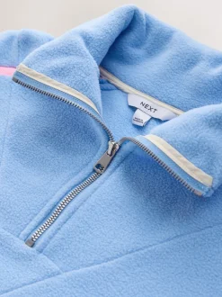 Next Bleu - Polaire à demi-zippée avec panneaux color block Outlet
