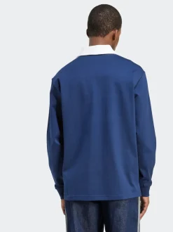 adidas originals Bleu - Polo de rugby Adidas Original Adicolor