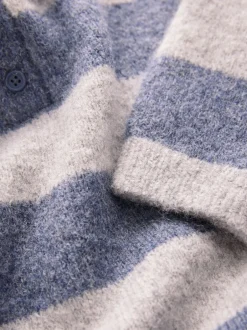 Next Bleu - Polo de rugby en maille rayée (3mois-7ans) Outlet