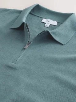 Next Bleu - Polos N. Premium Décontracté en maille à manches courtes Milieu Best