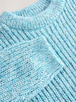 Next Bleu - Pull col rond en maille (3mois-7ans)