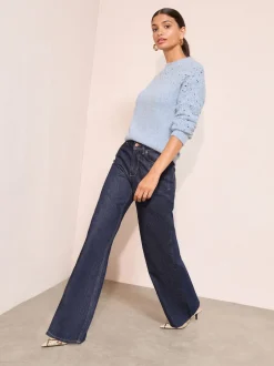 Friends Like These Bleu - Pull pointelle Clearance