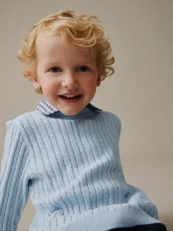 Next Bleu - Pulls de chemises en maille torsade (3mois-7ans) Best