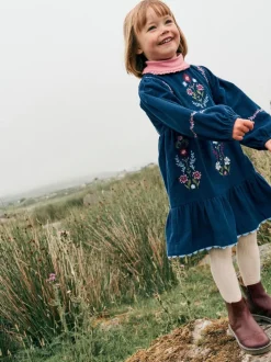 Boden Bleu - Robe Clover Blouson en velours côtelé