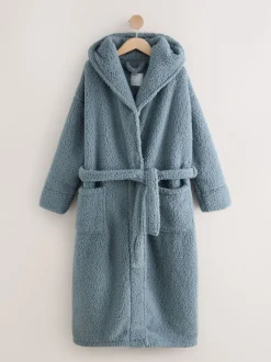 Next Bleu - Robe de chambre en peluche Outlet