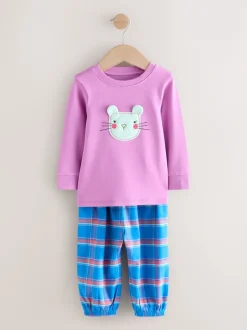 Next Bleu / Rose Personnage - Bas tissé à carreaux Pyjama 2 Lot (9mois-10ans) New