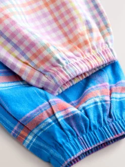 Next Bleu / Rose Personnage - Bas tissé à carreaux Pyjama 2 Lot (9mois-10ans) New