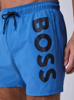 BOSS Bleu - Short de bain Octopus à logo Hot