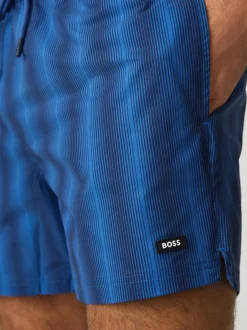 BOSS Bleu - Shorts de bain Flounder à rayures Discount