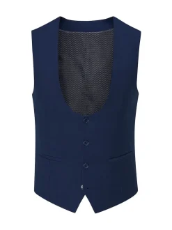 Skopes Bleu - Milan Scoop Coupe ajustée Costume Gilet Outlet