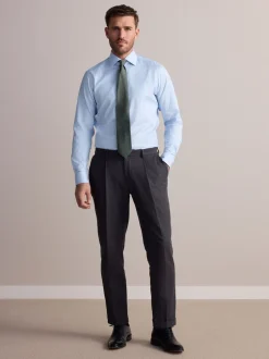 Next Bleu - Slim Fit (Slim Fit) - Signature 100% coton avec chemise élégante texturée Clearance