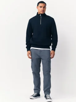 Next Bleu - Slim Fit (Slim Fit) - Pantalon cargo stretch en coton New