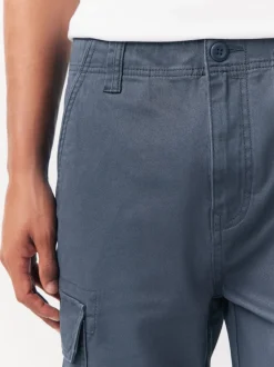 Next Bleu - Slim Fit (Slim Fit) - Pantalon cargo stretch en coton New