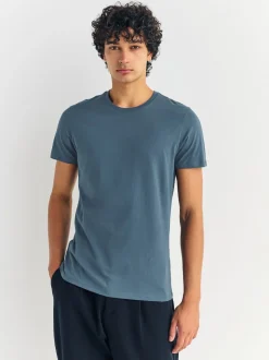 Next Bleu - Slim Fit (Slim Fit) - T-shirts de superposition en coton 100 %, lot de 5 Discount