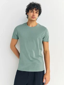 Next Bleu - Slim Fit (Slim Fit) - T-shirts de superposition en coton 100 %, lot de 5 Discount
