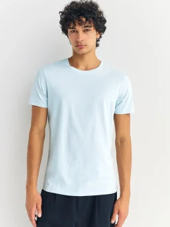Next Bleu - Slim Fit (Slim Fit) - T-shirts de superposition en coton 100 %, lot de 5 Discount