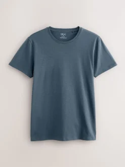Next Bleu - Slim Fit (Slim Fit) - T-shirts de superposition en coton 100 %, lot de 5 Discount