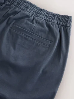 Next Bleu - Slim Fit (Slim Fit) - Pantalons Chinos extensibles plissés avec taille élastique Online