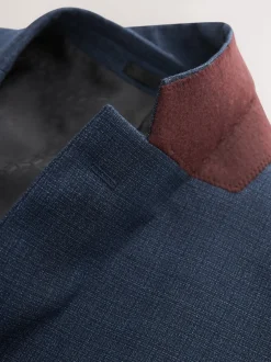 Next Bleu - Slim Fit (Slim Fit) - Veste de costume texturée en laine Blend Clearance