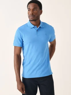 Next - Slim Fit (Slim Fit) - Polo Manches courtes Pique Bleu Clearance