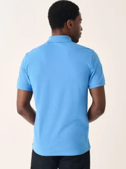 Next - Slim Fit (Slim Fit) - Polo Manches courtes Pique Bleu Clearance