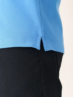 Next - Slim Fit (Slim Fit) - Polo Manches courtes Pique Bleu Clearance
