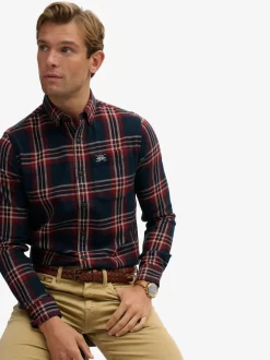 Superdry - Chemise Lumberjack en coton à manches longues Bleu Outlet