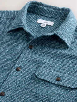 Next Bleu - Surchemise texturée Veste-chemise